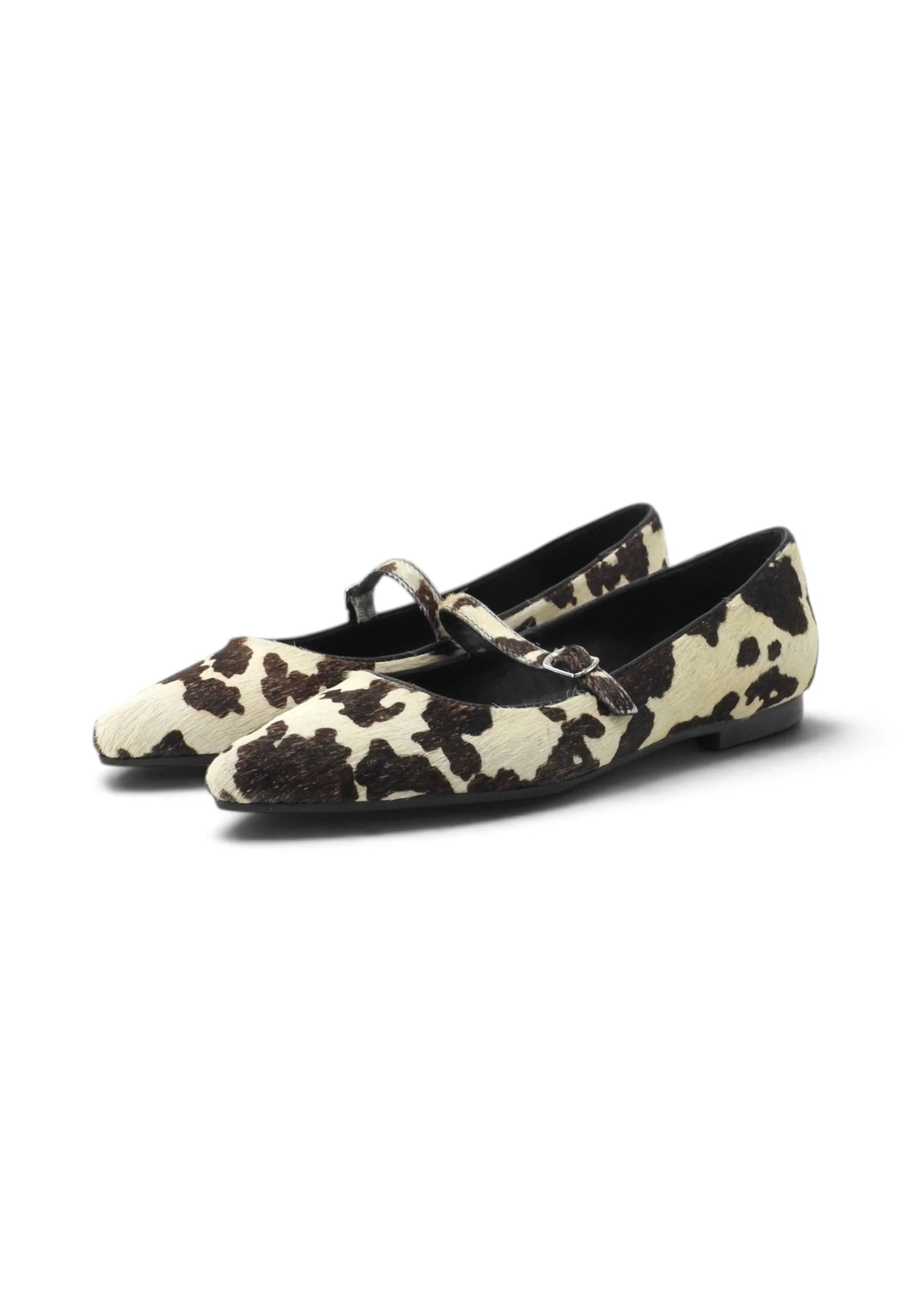 Ballerine Donna Bianco Marrone mucca