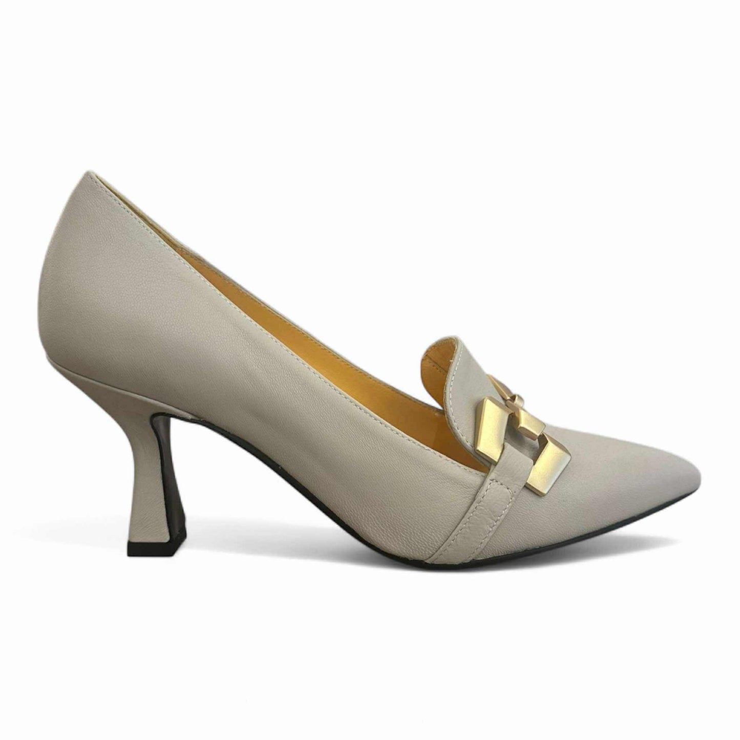 Decollètè mocassino panna con tacco