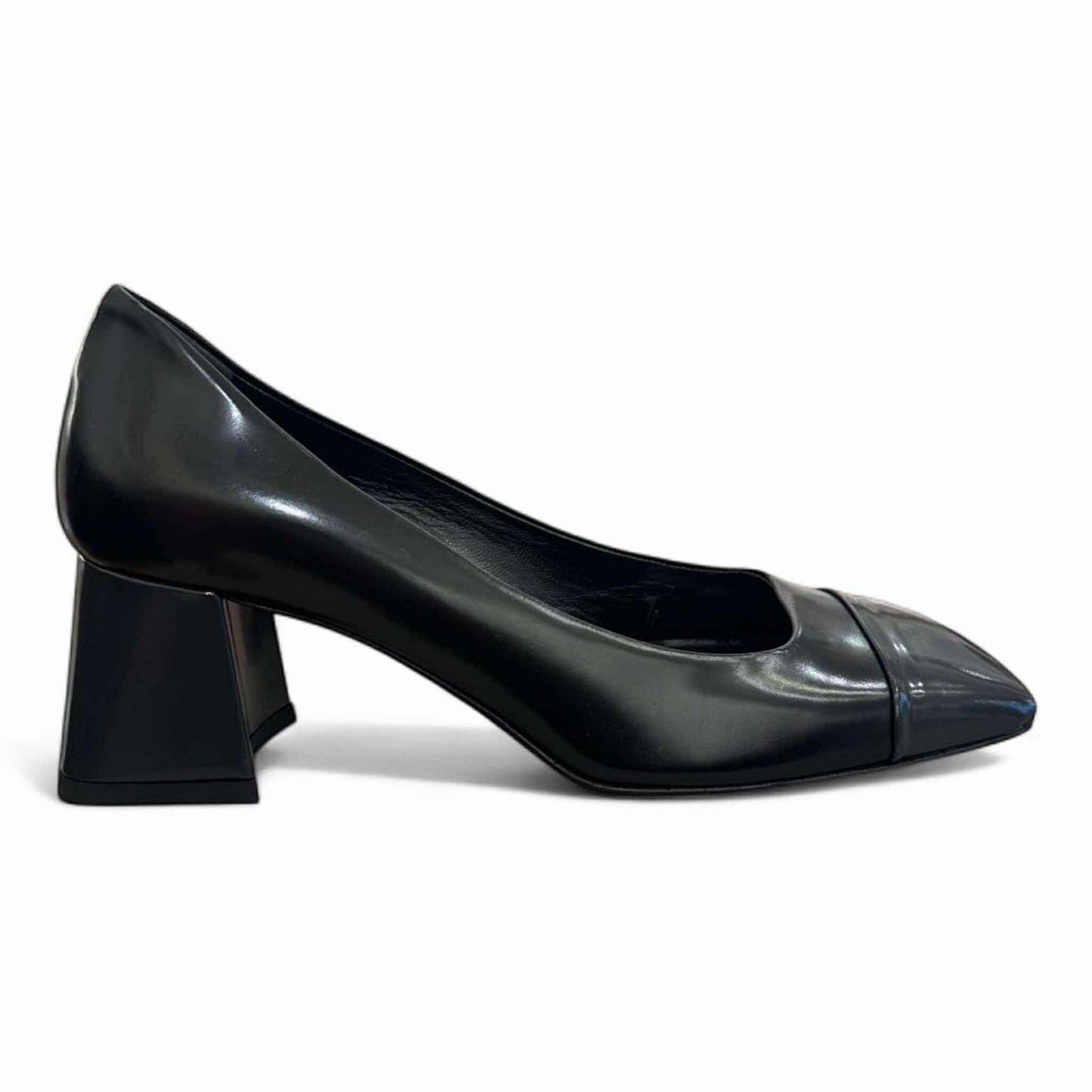 Decollètè punta quadra tacco largo