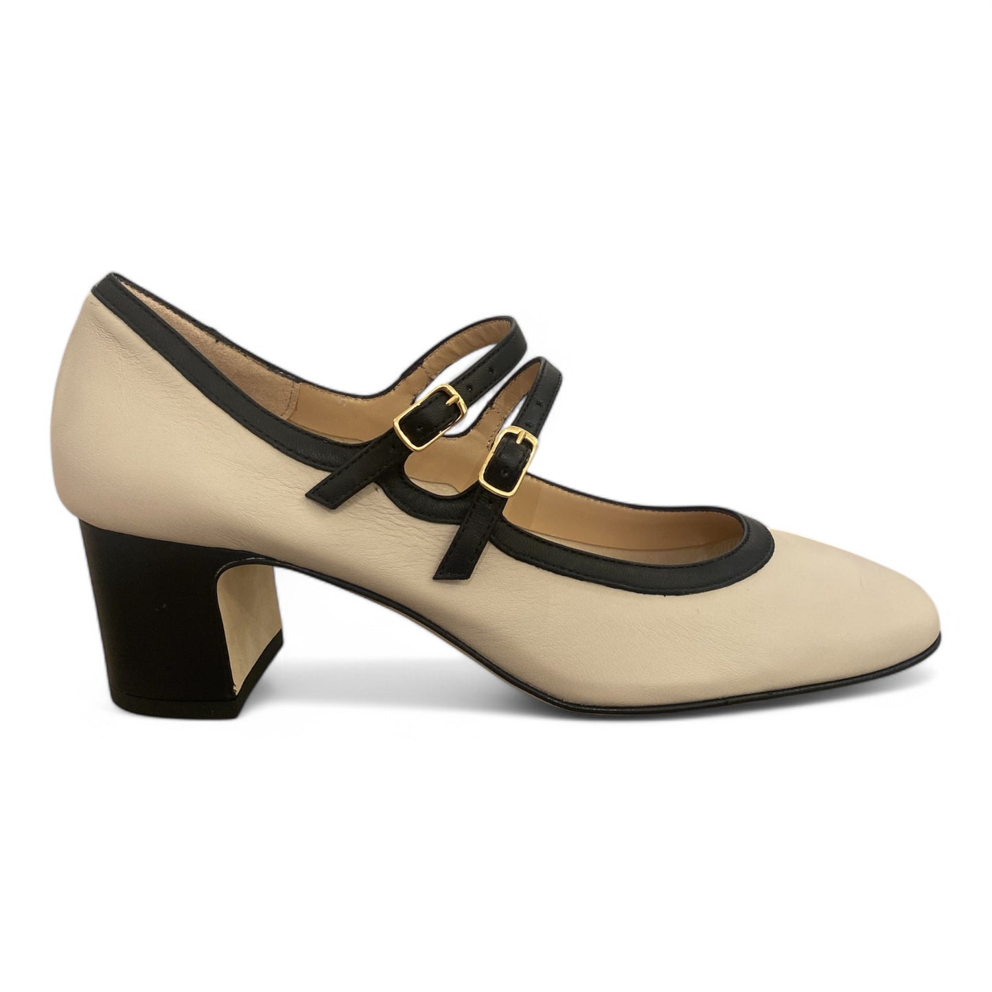 Scarpa bi-color beige e nera