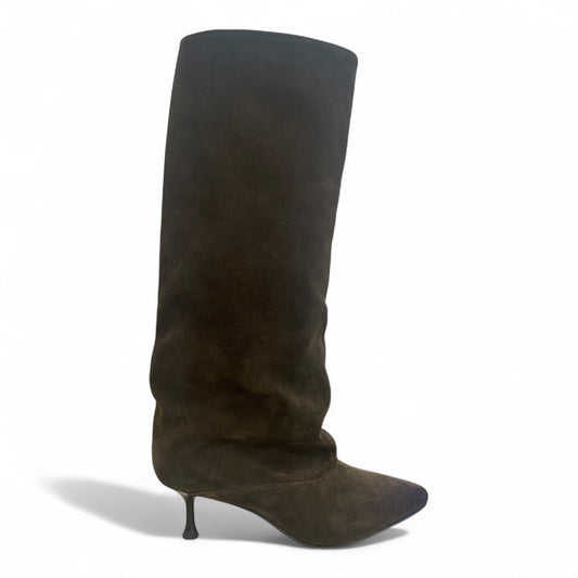 Stivale a tubo color fango