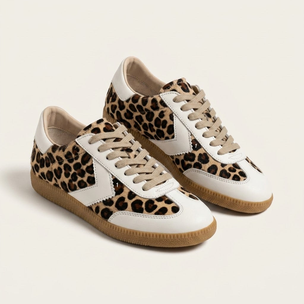 Sneakers animalier bianche