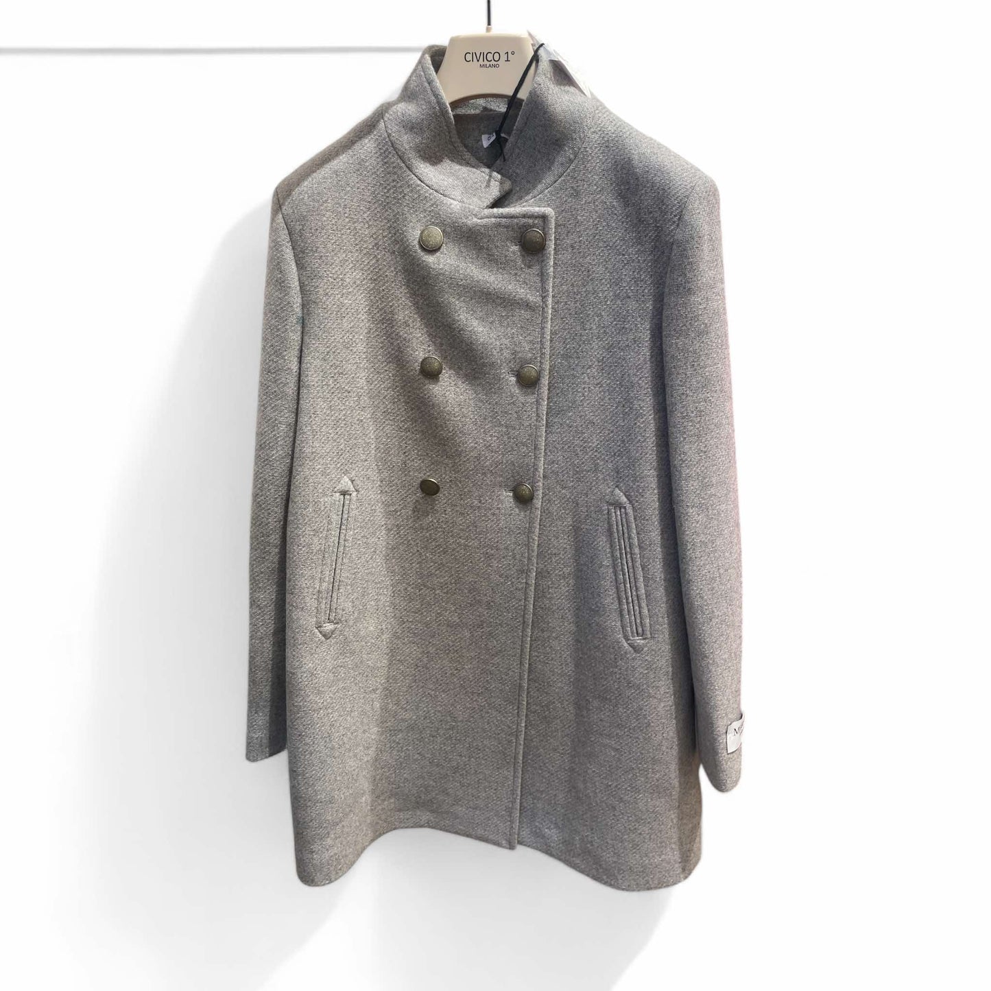 Cappotto grigio misto lana