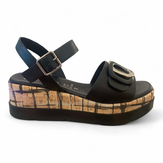 Zeppa a fascia con sughero nera