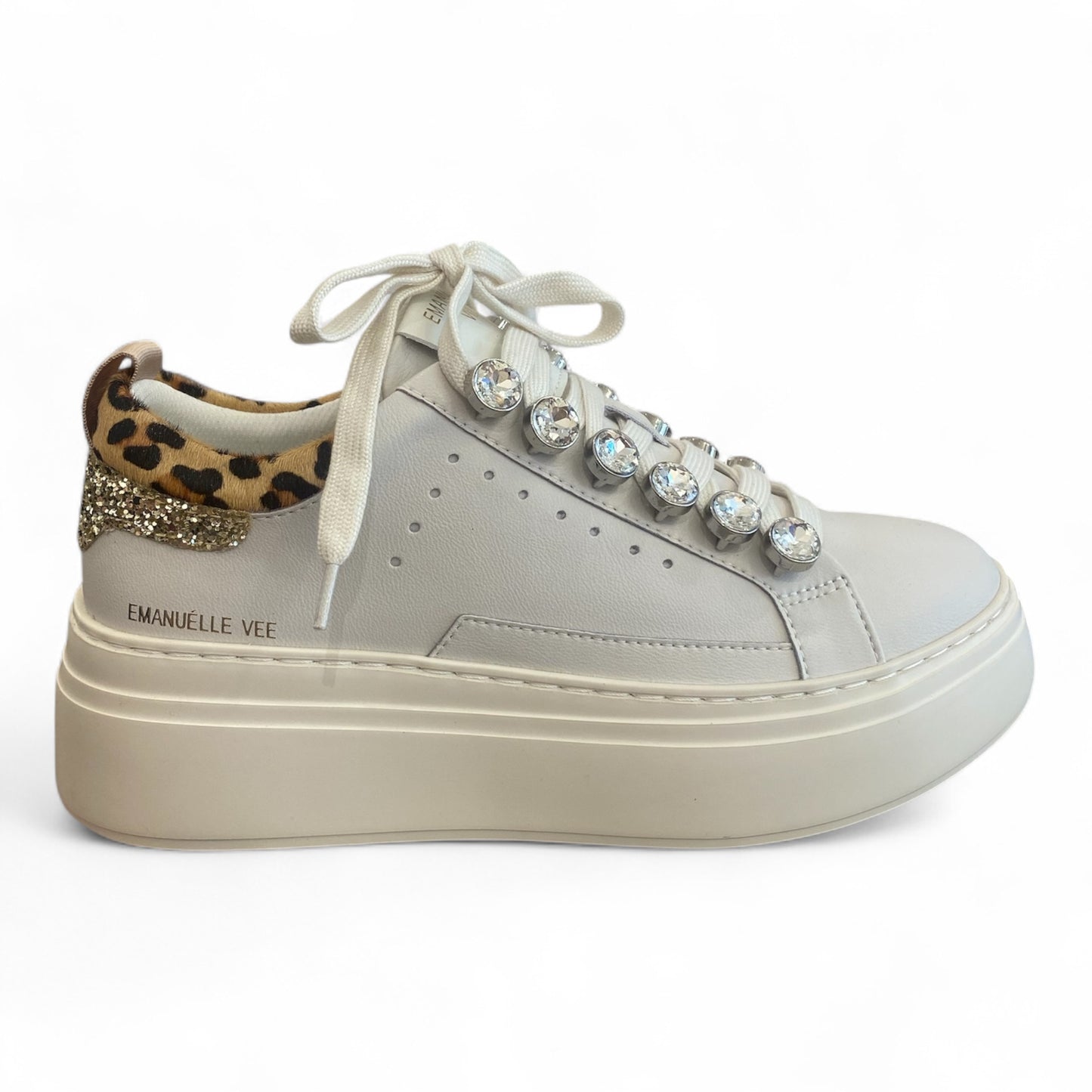 Sneakers bianca & animalier