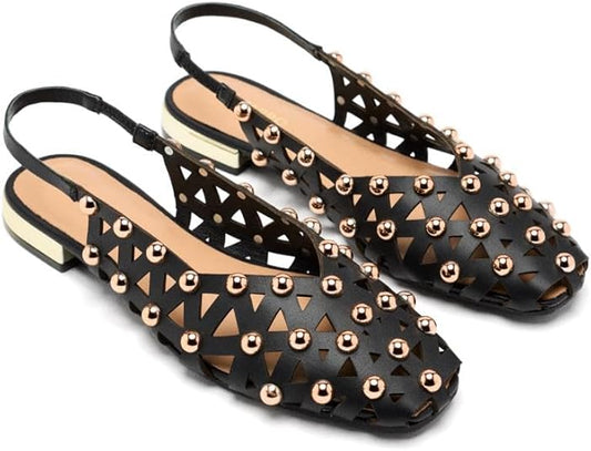 Slingback nera con borchie – Gioseppo