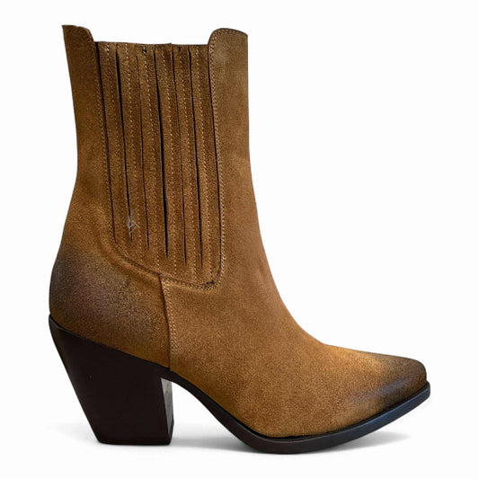 Texano in velour bruciato con elastici ai lati