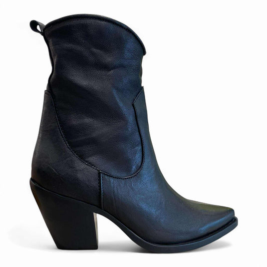 Texano nappa nero caviglia stretta