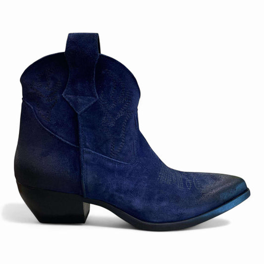 Texano in velour BLU
