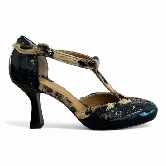 Scarpa in vernice nera&cavallino