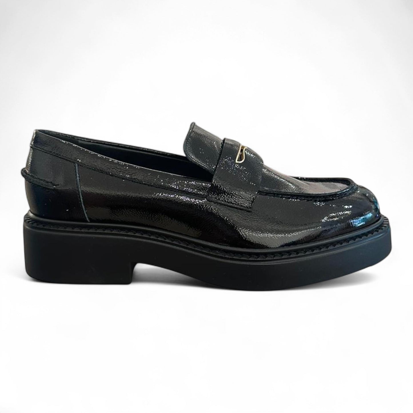 Mocassino glossy nero
