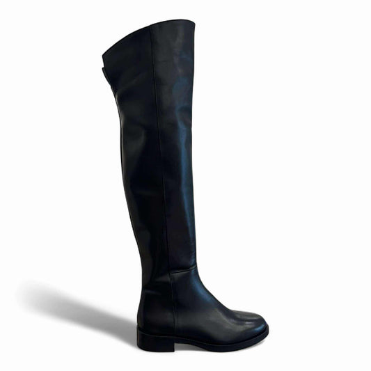 Stivale alto gamba in nappa nero