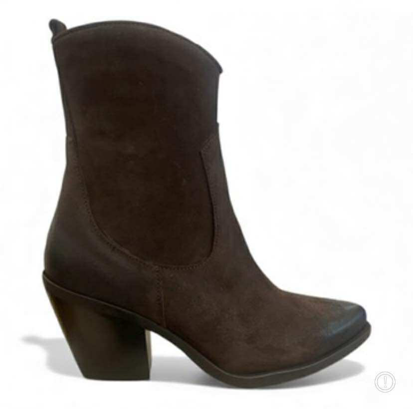 Texano 3/4 caviglia stretta crosta cioccolato