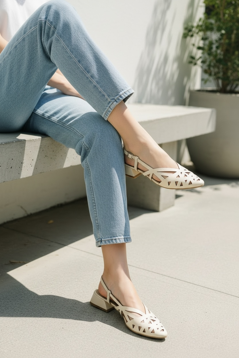 Slingback off-white – Gioseppo