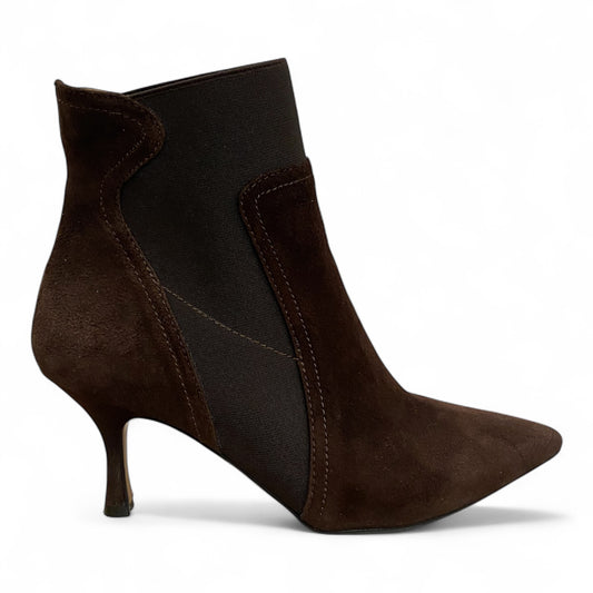 Stivaletto crosta cioccolato tacco 5cm