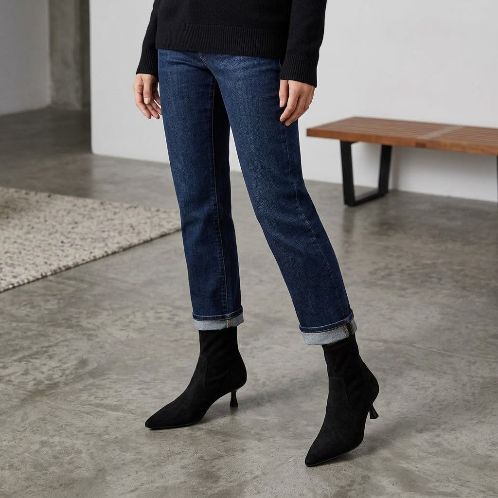 STIVALETTI Donna NERO STRECH