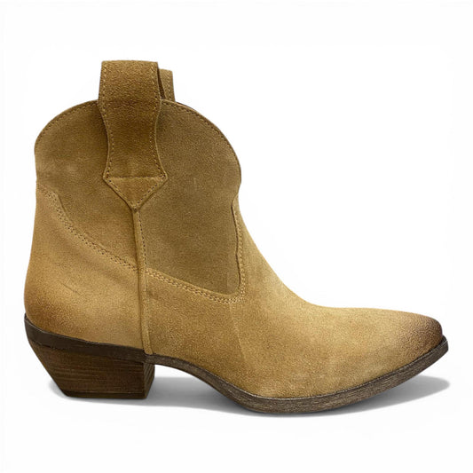 Stivale texano in crosta beige