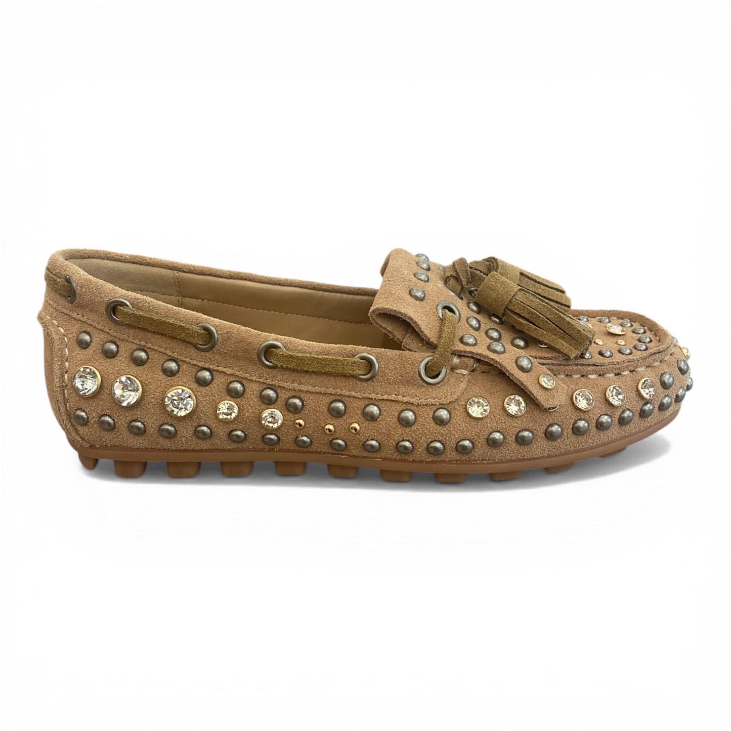 Mocassino in crosta beige