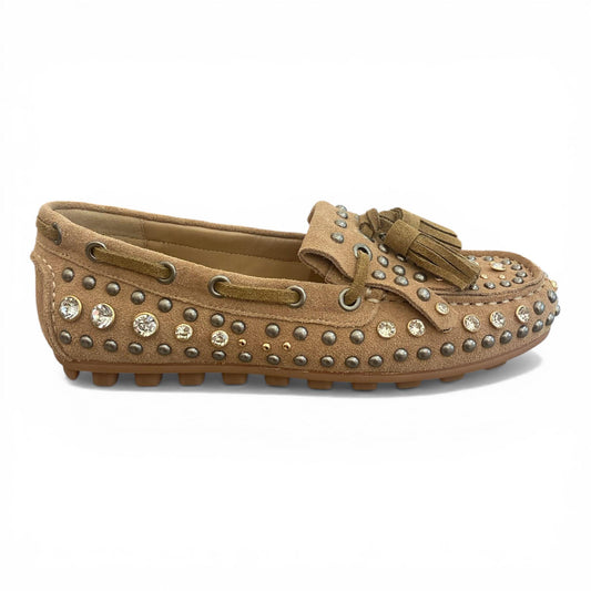 Mocassino in crosta beige