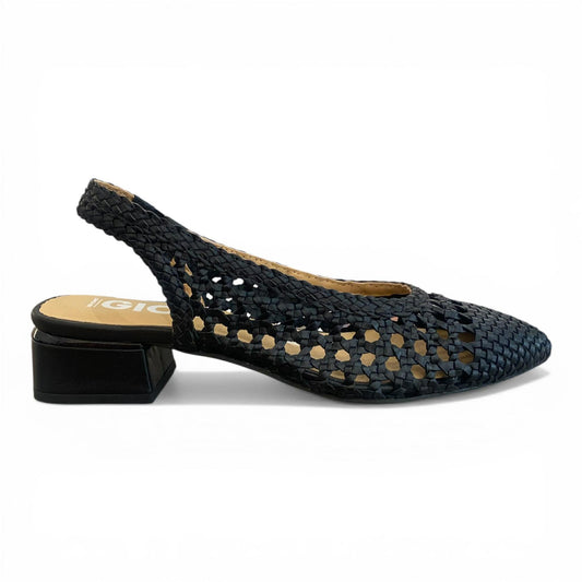 Slingback intrecciata nera – Gioseppo