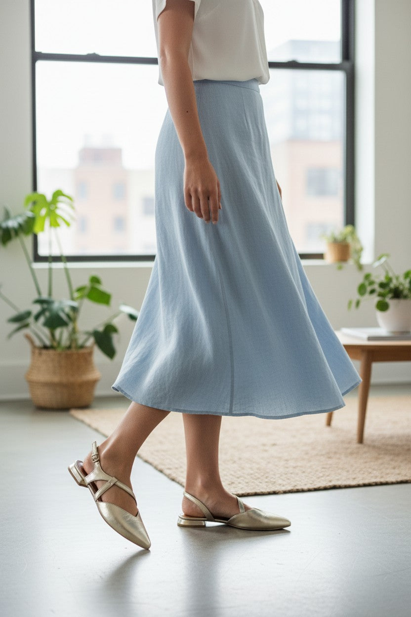 Ballerina slingback color platino