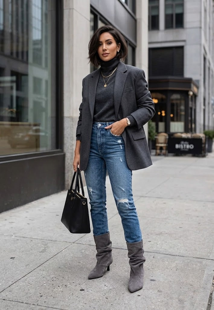 Stivaletto Slouchy antracite