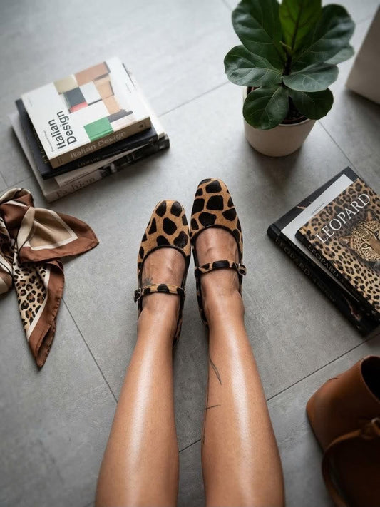Ballerine Donna Marrone Nero Animalier