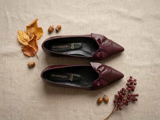 Ballerina burgundy fiocco
