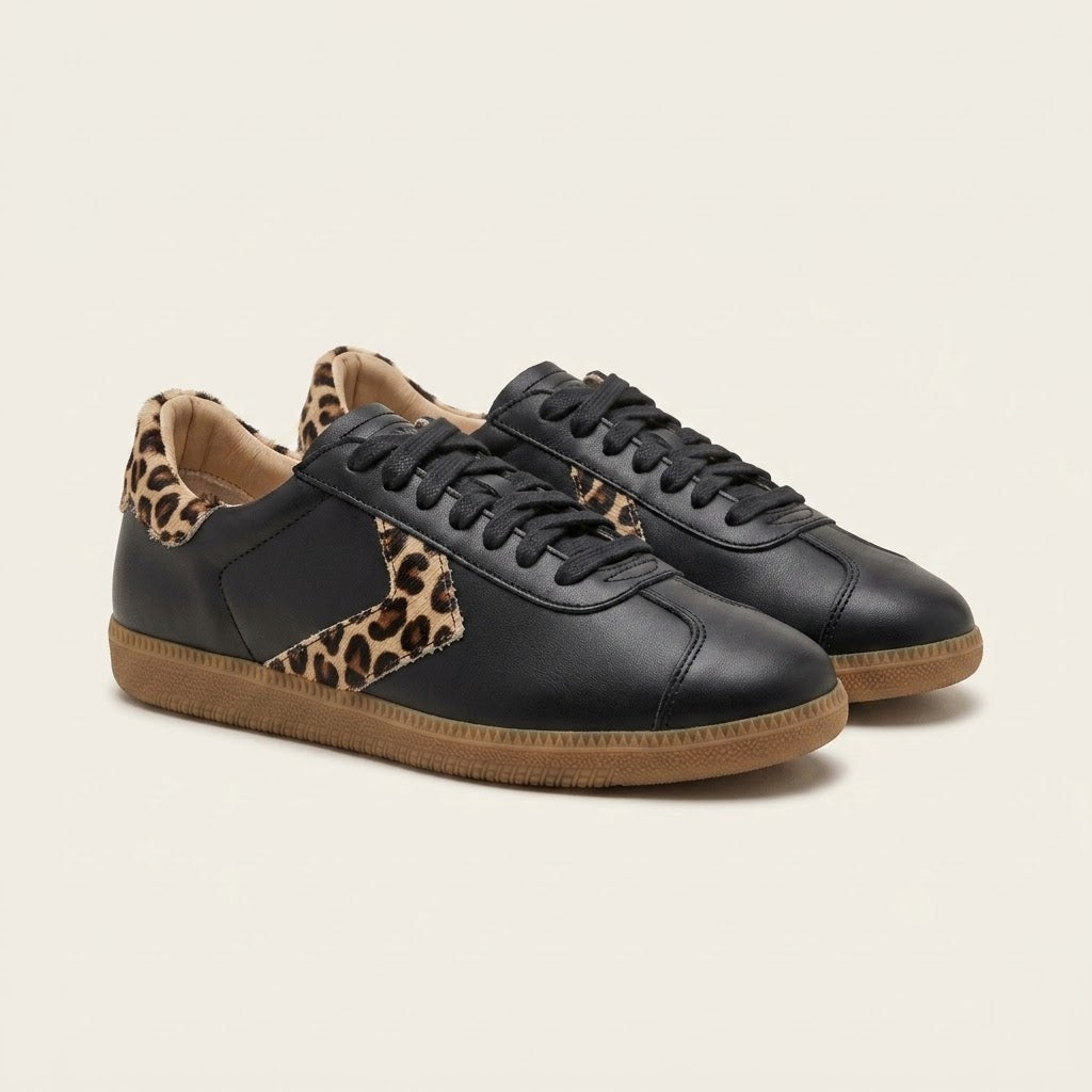Sneakers nere & animalier