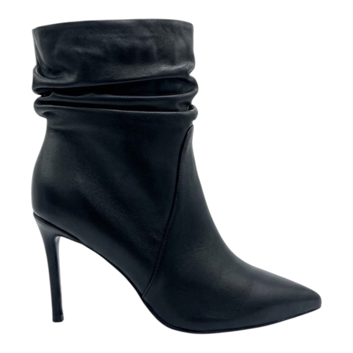 Stivaletto in pelle arricciata
