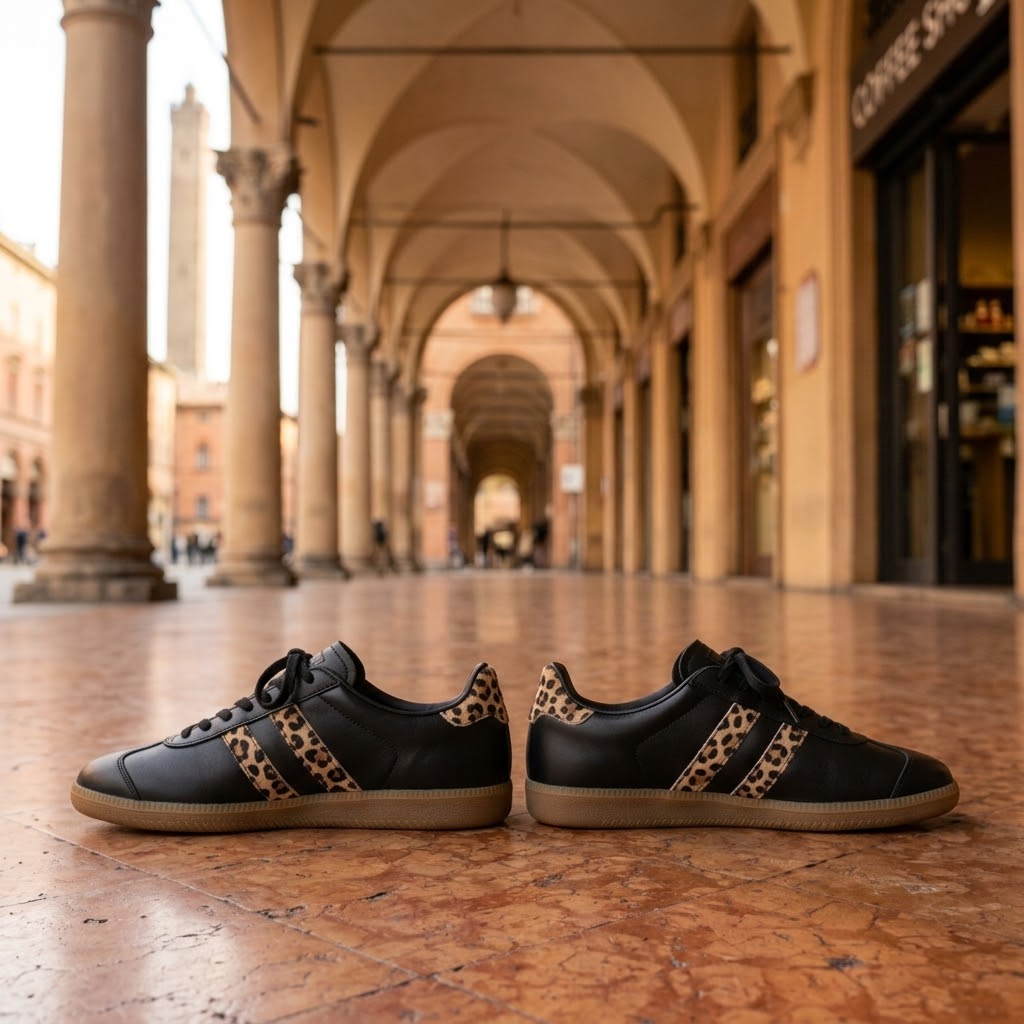 Sneakers nere & animalier